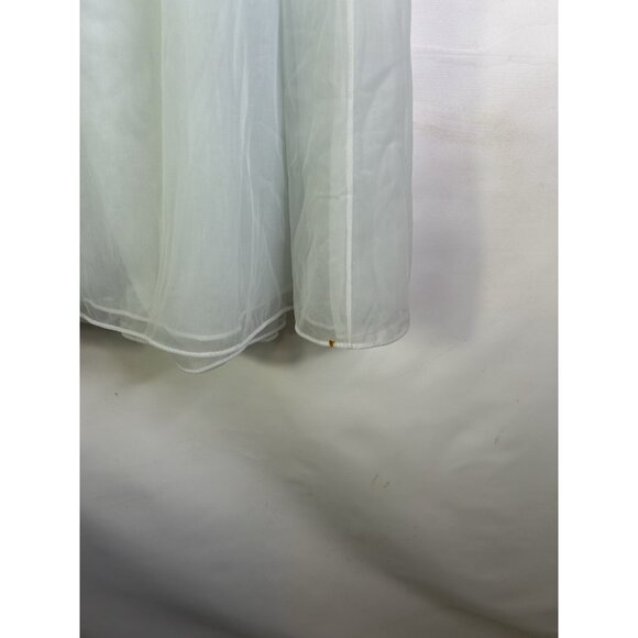 Vintage 60s Sheer Nylon Lace Full Sweep Negligee Pignoir USA - Picture 9 of 10